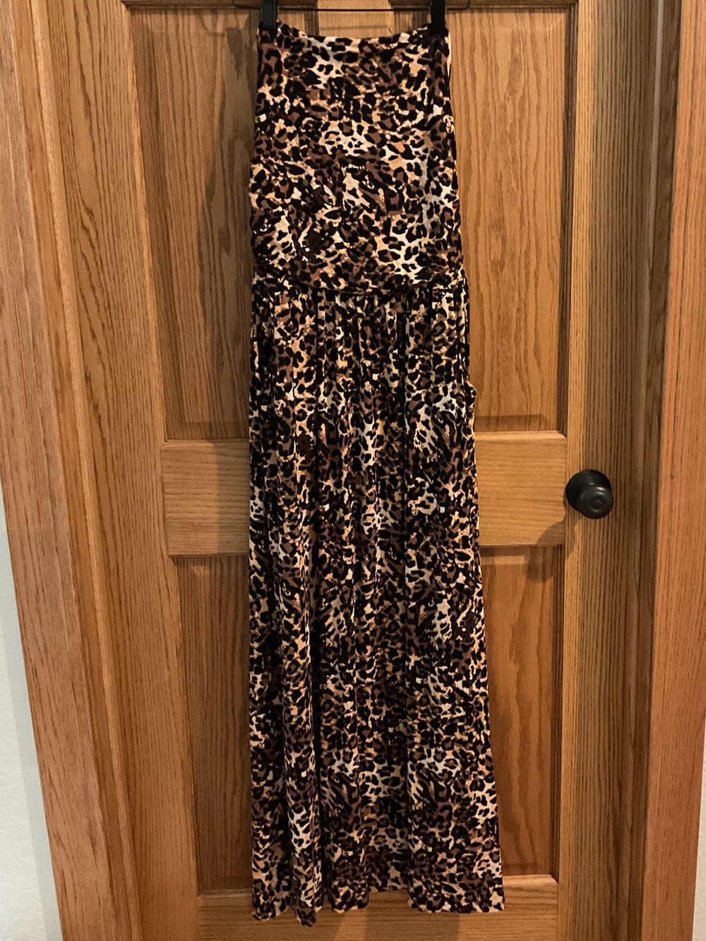 LASCANA Leopard Print Strapless Jersey Maxi Dress NWT – Women’s US 6 (EU 38)